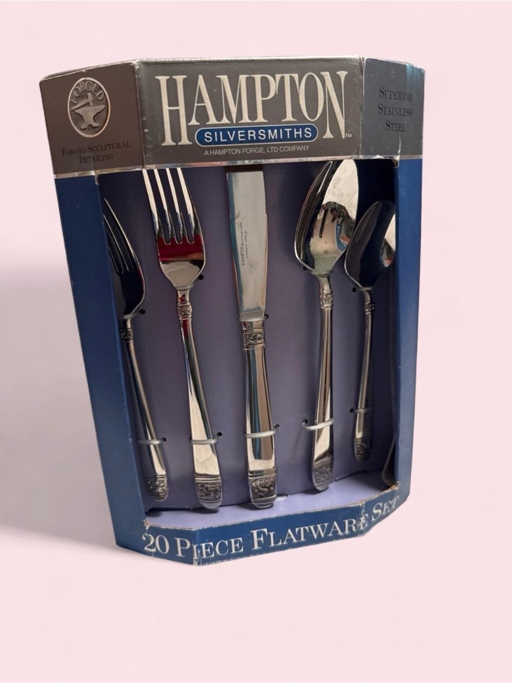 20-Piece Stainless Steel Flatware Set in Silver - Hampton Silversmiths